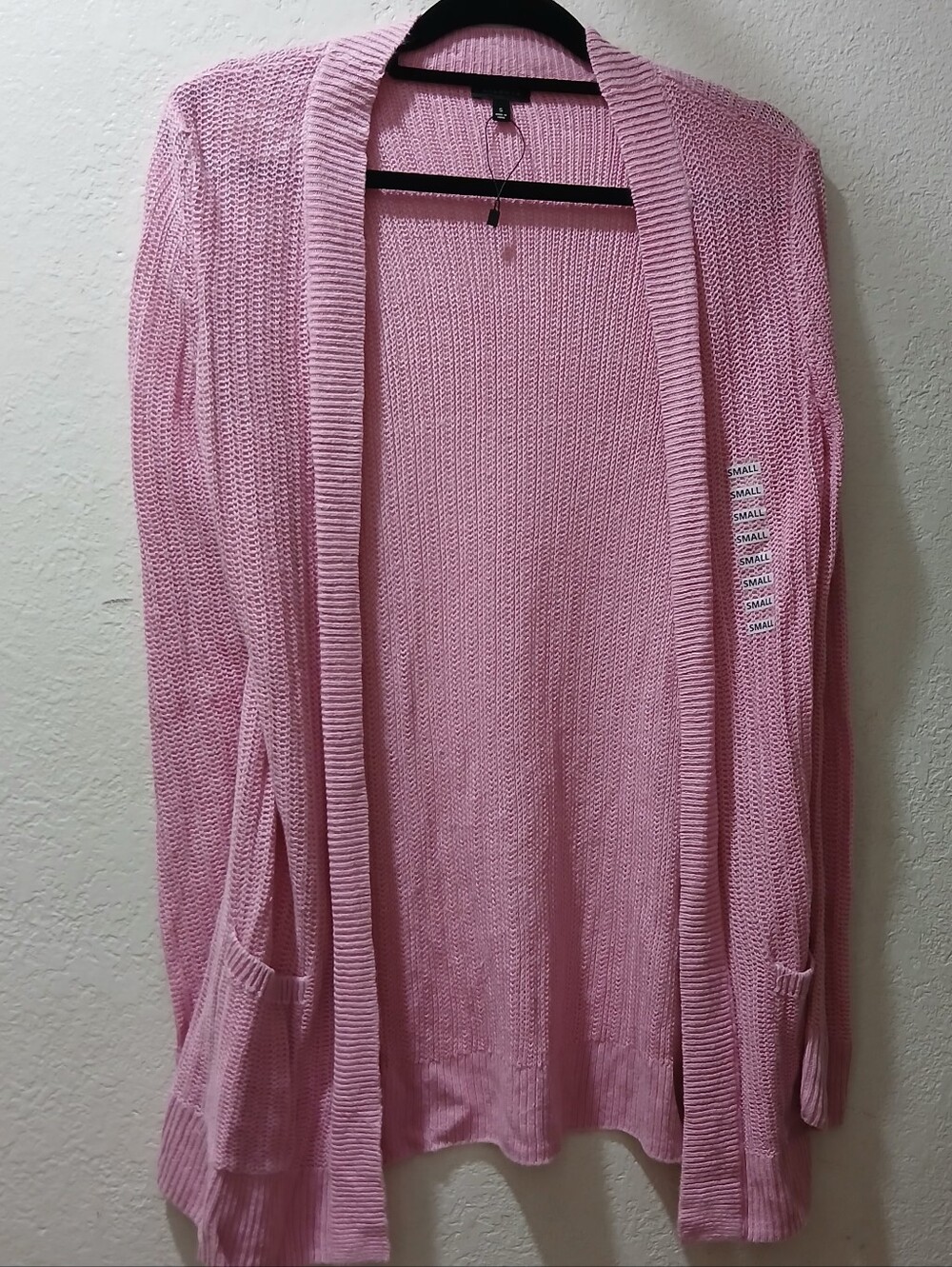 Talbots Nwot S  Women's Open-Front Pink Knit Cardigan Sweater